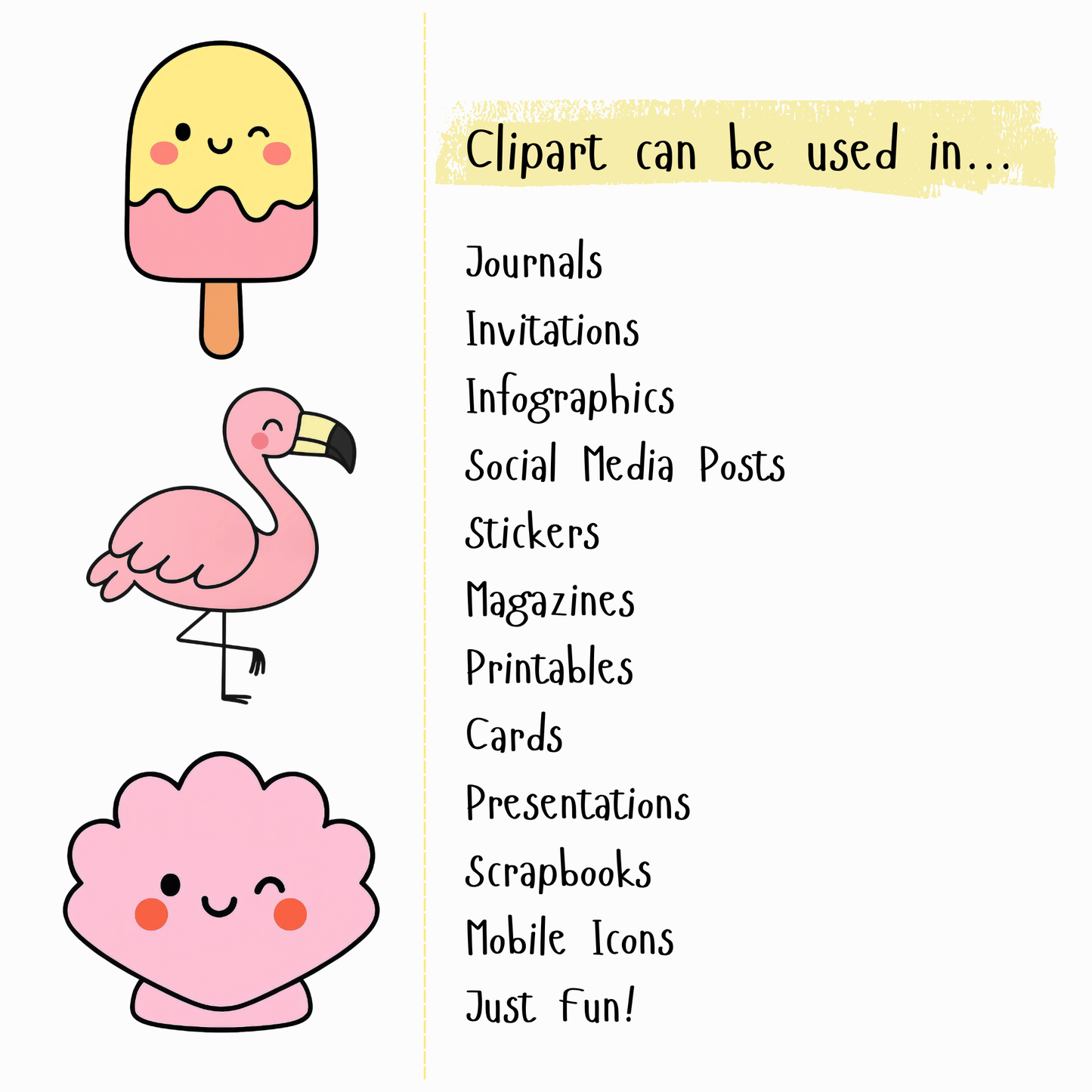 kawaii summer clipart